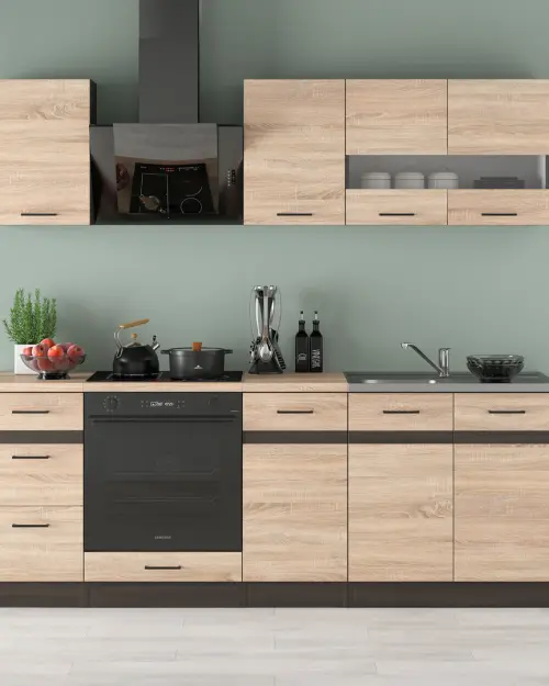 Conjunto de cocina Junona Line 220 cm roble sonoma