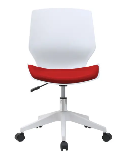 Silla giratoria Kili blanco - rojo