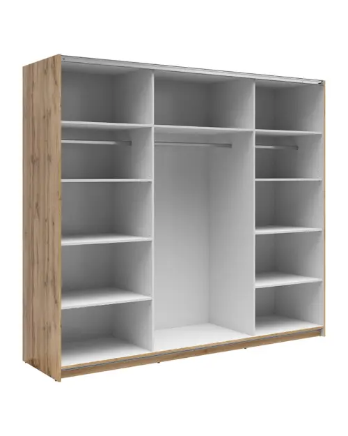 Armario de puertas correderas Tetrix 220 cm roble wotan