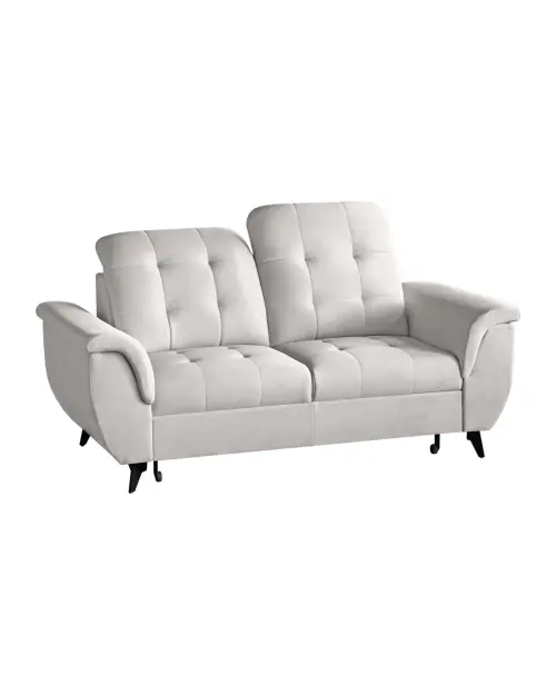 Dwuosobowa sofa Doria z pojemnikiem z kremowego weluru