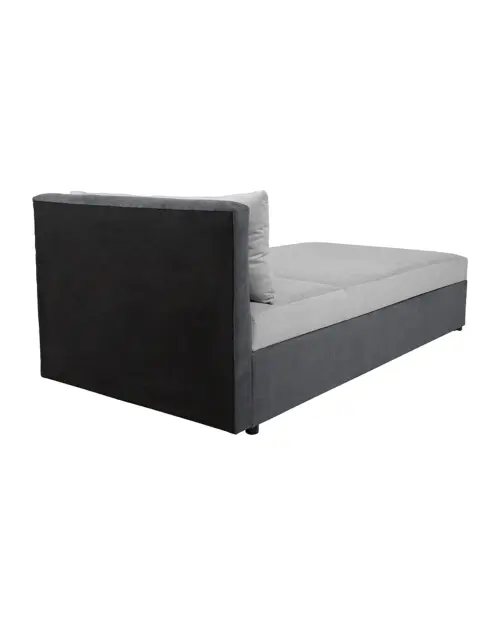 Тахта Rico с ящиком и регулировкой спинки серая