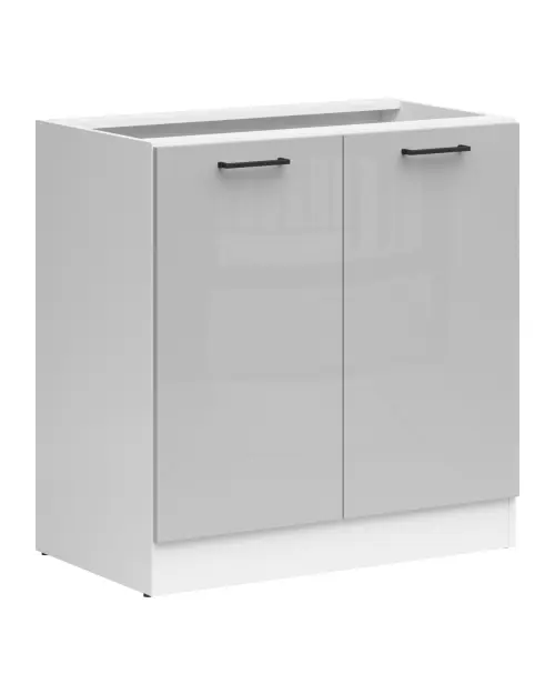 Szafka dolna kuchenna Junona Line 80 cm jasnoszary połysk