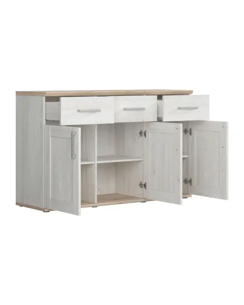 Cómoda Romance 140 cm con 3 puertas y 3 cajones alerce sibiu claro