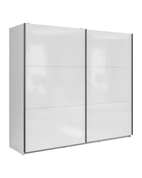 Armario de puertas correderas Tetrix 220 cm blanco brillo