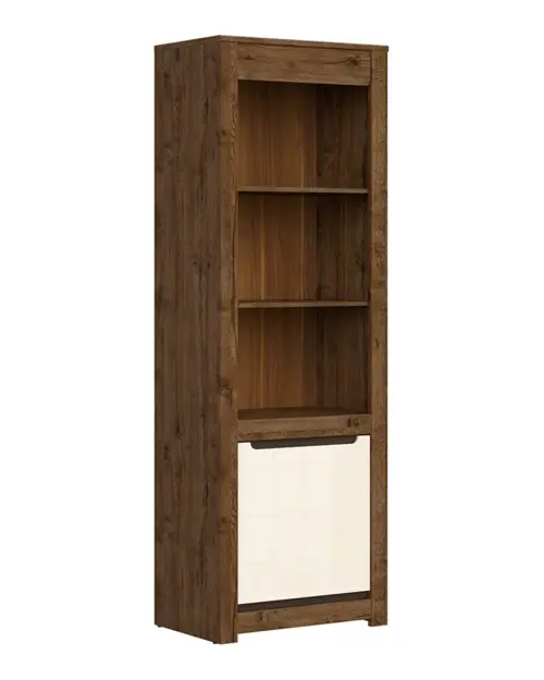 Ruso bookcase 69 cm with doors and 3 shelves april oak