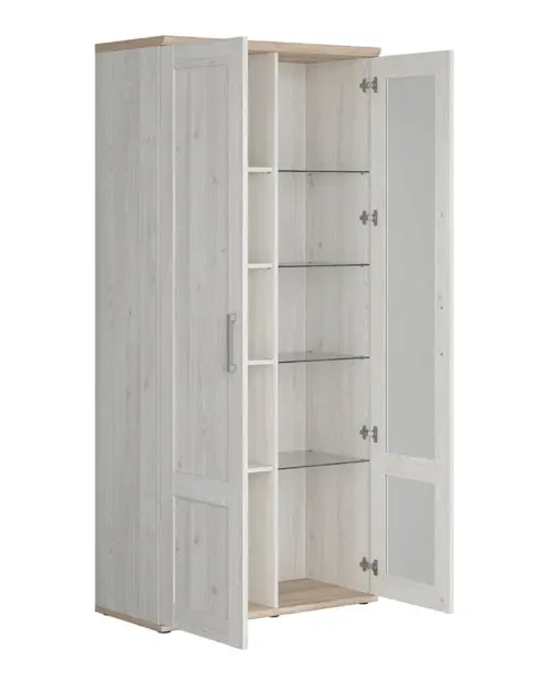 Vitrina Romance 93 cm con 2 puertas alerce sibiu claro