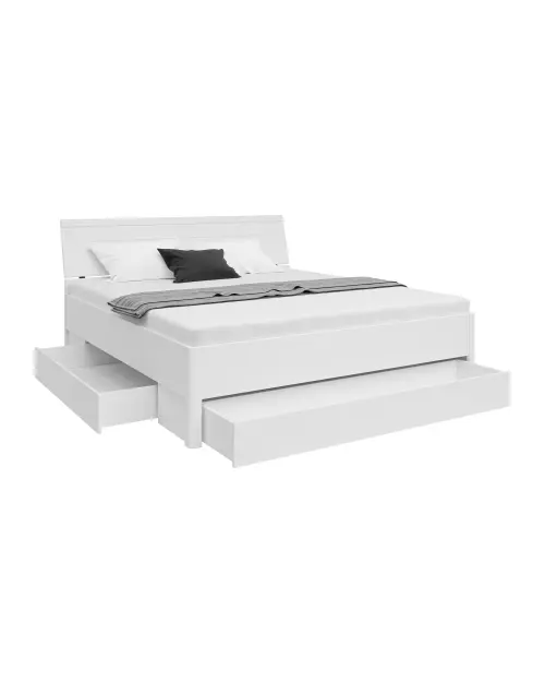 Cama Saturn 180x200 con 3 cajones blanca