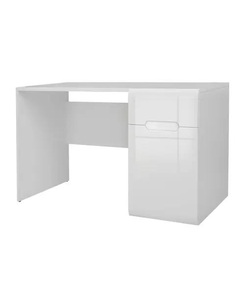 Escritorio Azteca Trio 120 cm con puertas y cajones blanco