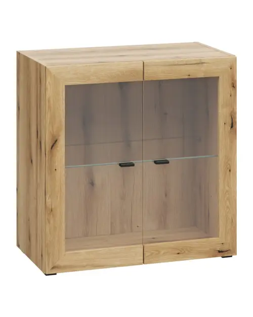 Vitrina System 64 con 2 puertas roble coast evoke