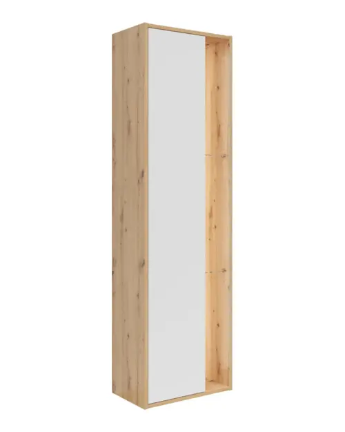 Estantería Gap 52 cm con puertas y 3 estantes roble artisan/blanco