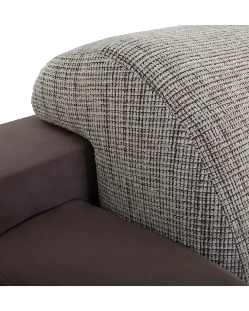 Sofá rinconera universal Merin con función de cama y 2 arcones marrón