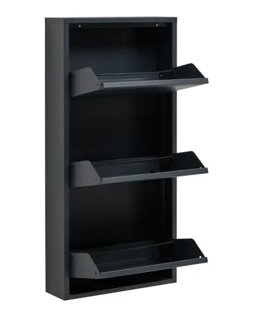 Szafka na buty Fly 50 cm z 3 drzwiami antracyt