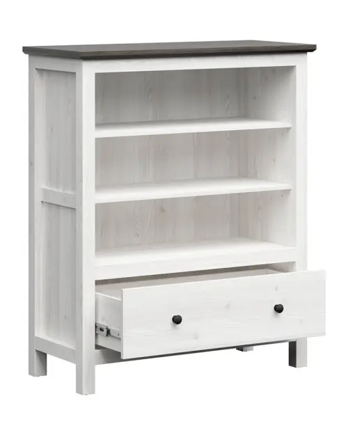 Estantería Hesen 101 cm con cajón y 3 estantes alerce sibiu claro