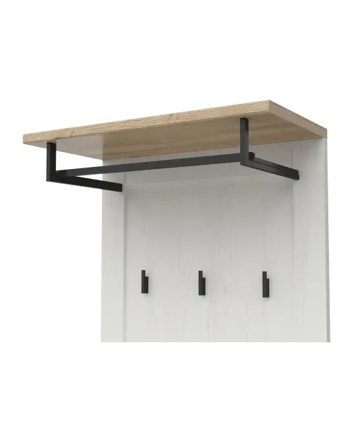 Perchero de pared para recibidor Loksa roble grandson