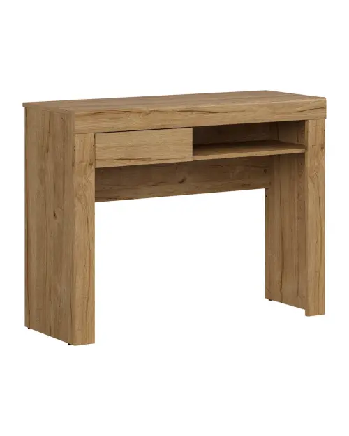 Tocador Holten 106 cm con cajón y estante roble waterford