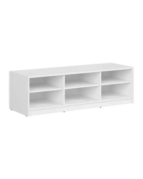 Mueble TV Nepo Plus 138 cm con estantes blanco