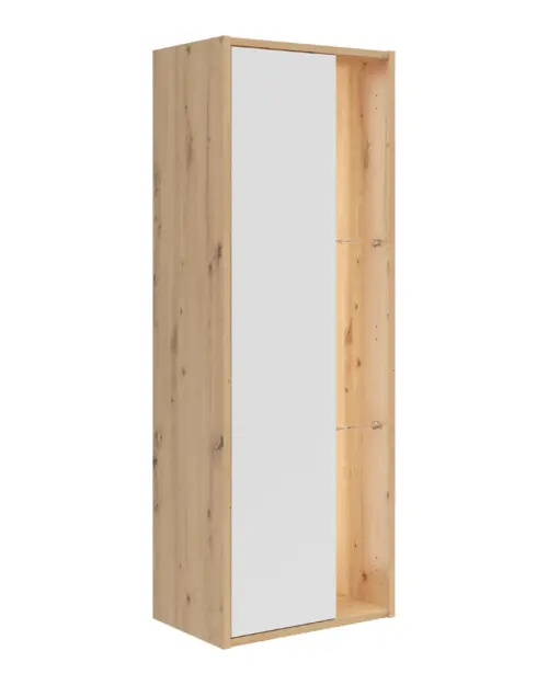 Estantería Gap 47 cm con puertas y 3 estantes roble artisan/blanco