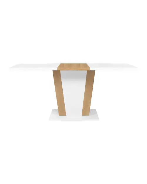 Стол раскладной Zalder 120/160x68 дуб артизан/белый