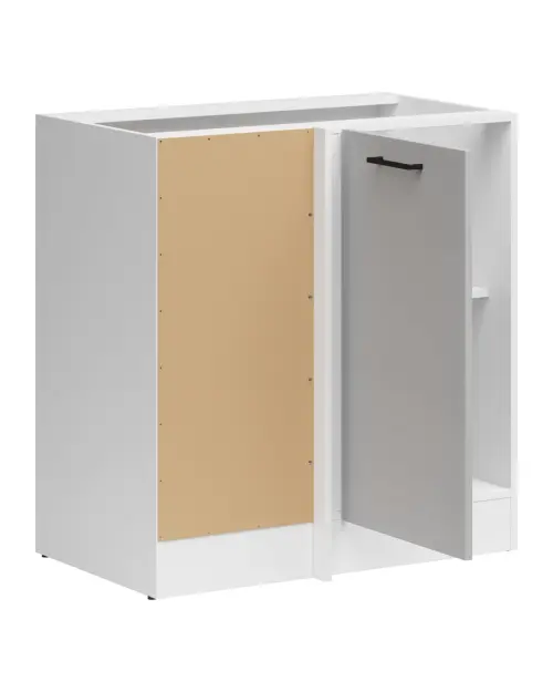 Mueble de cocina bajo de rincón Junona Line claro izquierda gris claro brillo ocupa el rincón 100x60 cm