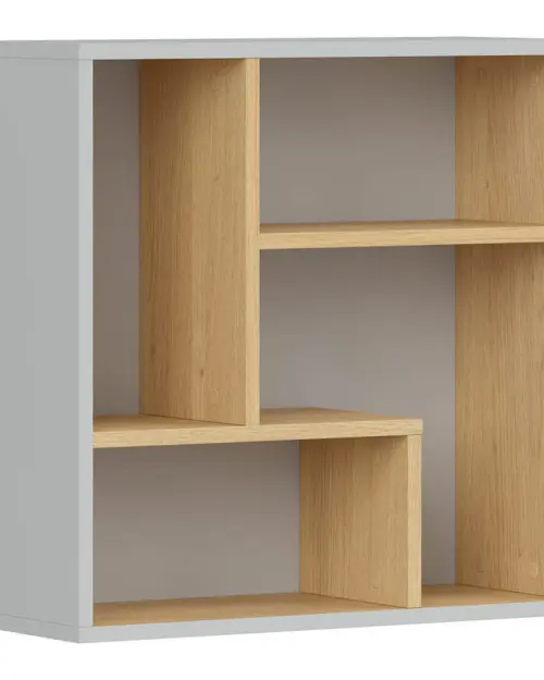 Estante de pared Nandu 56 cm gris claro/roble polaco