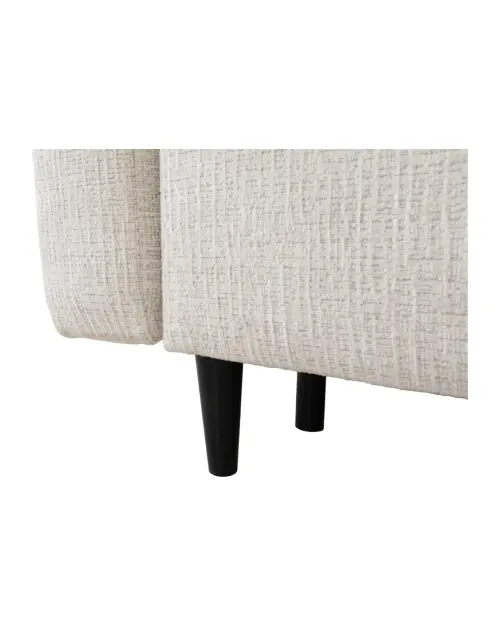 Sofá de tres plazas Sorella convertible con arcón chenilla perla