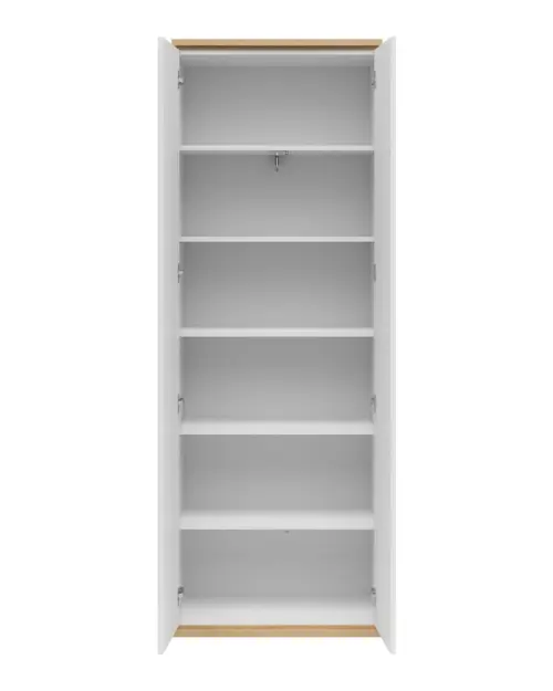 Estantería para recibidor Yamael con puertas roble artisan/blanco