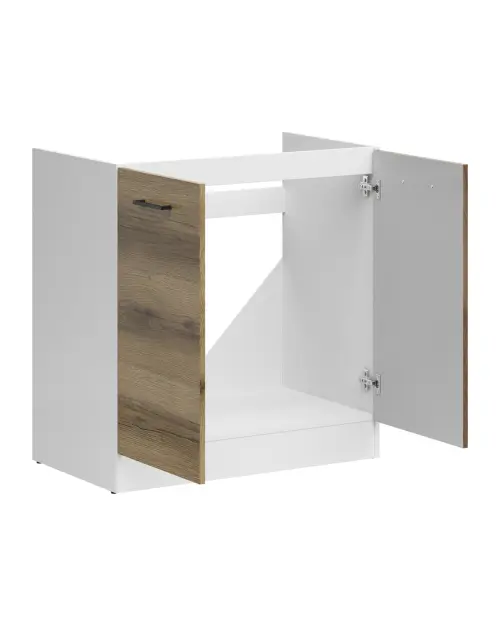 Mueble de cocina bajo fregadero Junona Line 80 cm roble delano claro