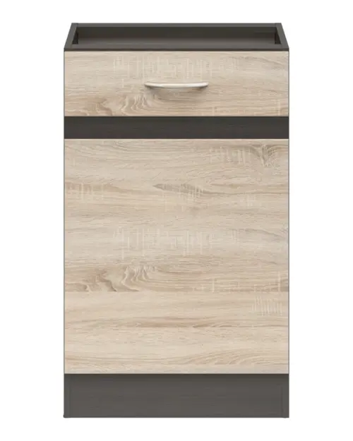 Armario bajo de cocina Junona Line 50 cm derecho roble sonoma