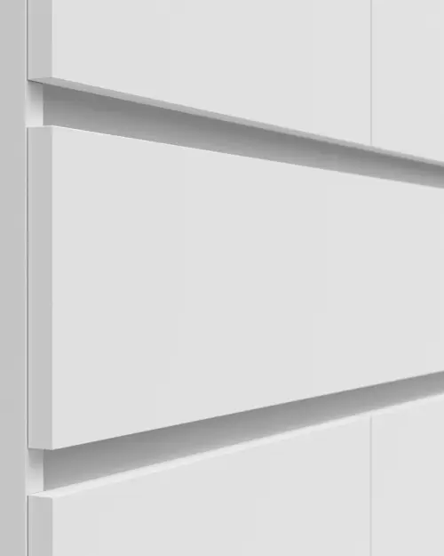 Estantería para pasillo Yamael 90 cm con 4 puertas y un cajón blanca