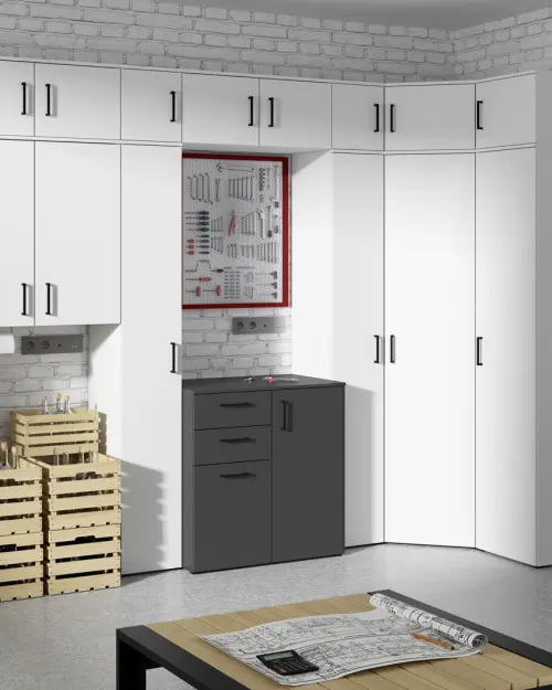 Estantería MultiDo 80 cm con 2 puertas atelier claro