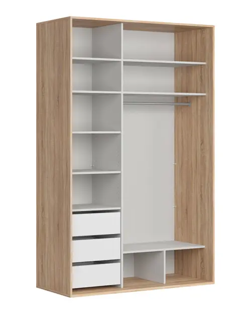 Sliding wardrobe Flex 150 cm with mirror sonoma oak