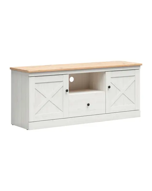 Mueble de TV Frija 153 cm con 2 puertas y un cajón pino andersen blanco