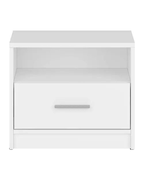 Mesita de noche Nepo Plus 49 cm con cajón blanca
