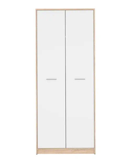Armario de dos puertas Nepo Plus 80 cm roble sonoma/blanco