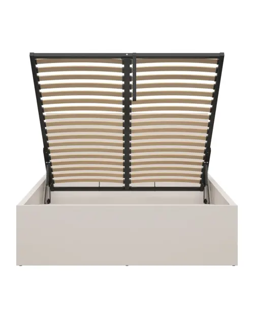 Cama Tetrix 140x200 con somier y contenedor cachemira