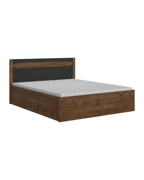 Łóżko Ruso 160x200 ze stelażem i pojemnikiem dąb april