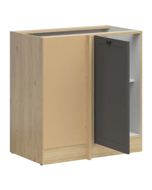 Mueble de cocina bajo rinconero Junona Line izquierdo roble bernstein/grafito ocupa rincón 100x60 cm