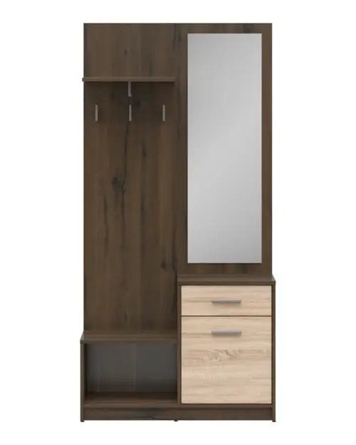 Conjunto de recibidor Nepo Plus 90 cm roble noble/roble sonoma