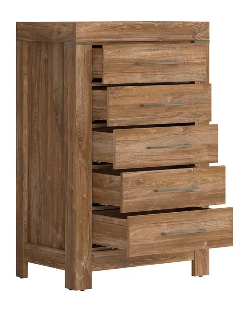 Cómoda Gent 70 cm con 5 cajones roble stirling