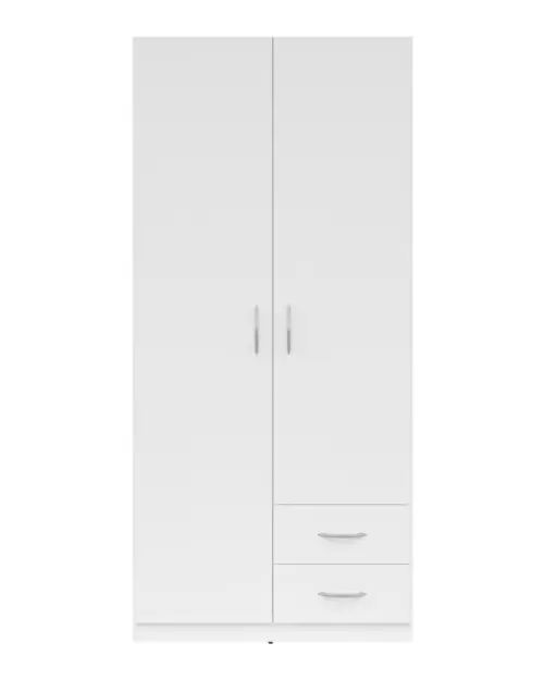 Шкаф двухдверный Casao 91 см с ящиками белый