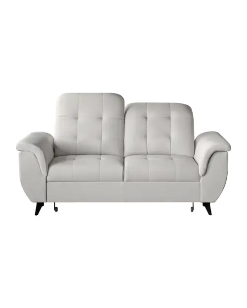 Dwuosobowa sofa Doria z pojemnikiem z kremowego weluru