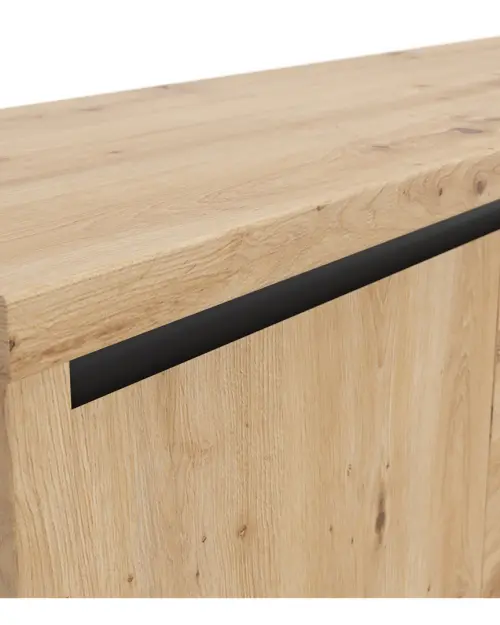 Mueble TV Larios 143 cm con 3 puertas roble artisan/negro