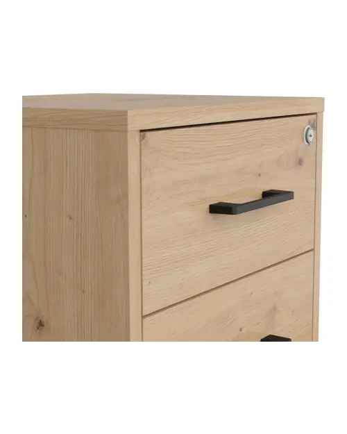 Cajonera Space Office 42 cm con 3 cajones roble artisan