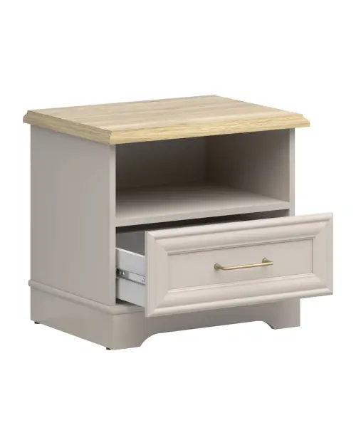 Mesita de noche Anga 54 cm con cajón cachemira/roble mauvella