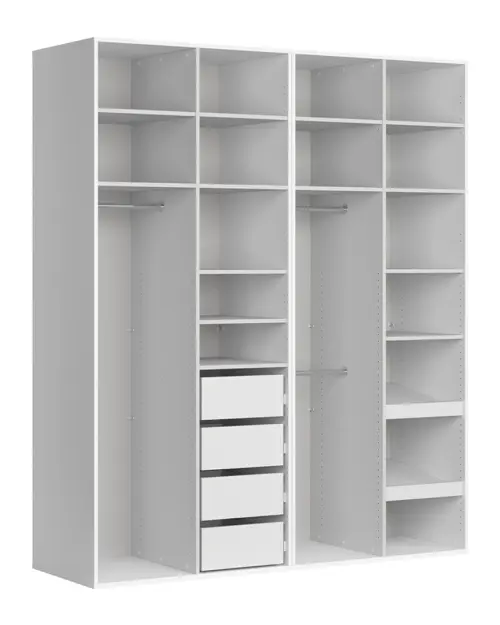 Modular cabinet Flex 200 cm with doors white