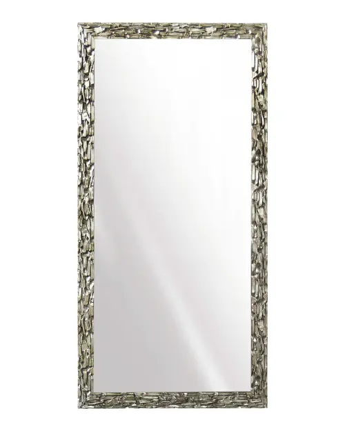 Espejo de pared con marco Monza 95x195 cm plateado