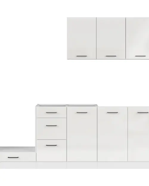 Conjunto de cocina Junona Line 300 cm brillo tiza