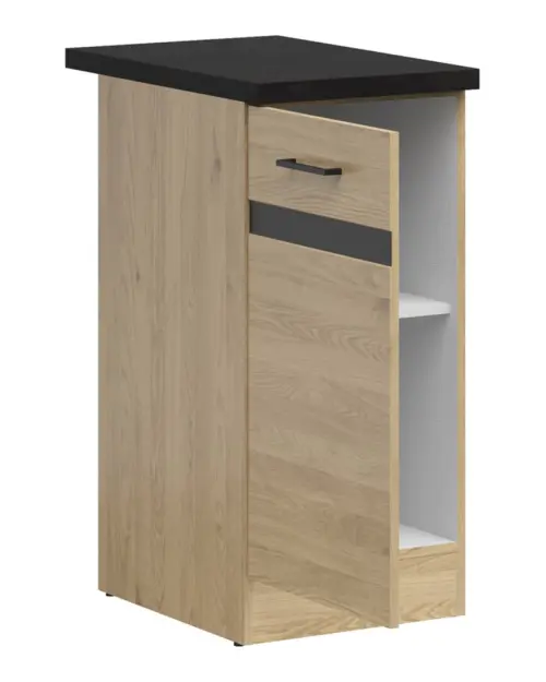 Mueble bajo de cocina Junona Line 40 cm izquierdo roble bernstein con encimera