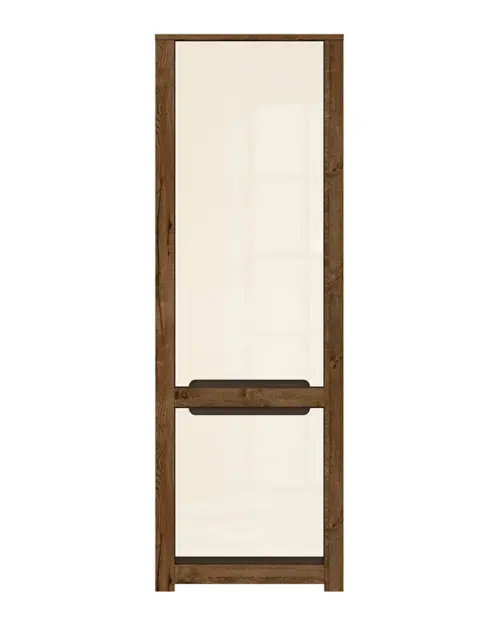 Estantería Ruso 69 cm con 2 puertas roble april/brillo perlado