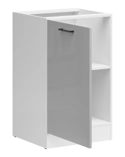 Szafka dolna kuchenna Junona Line 50 cm lewa jasnoszary połysk